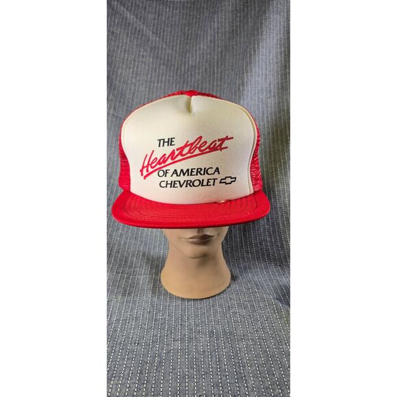 Vintage Trucker Heartbeat of America mesh snapback Hat - Picture 1 of 8
